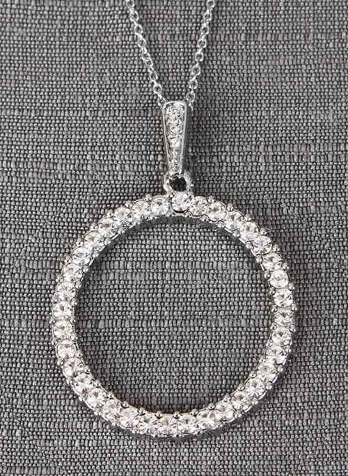 Crystal circle hotsell pendant