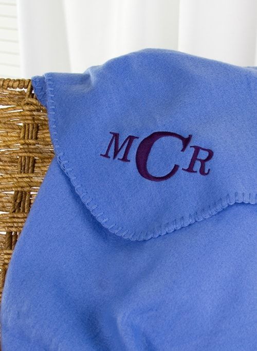 Monogram fleece hotsell blanket