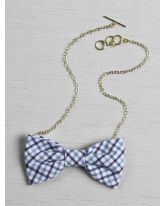 Checkered Bow Tie Necklace