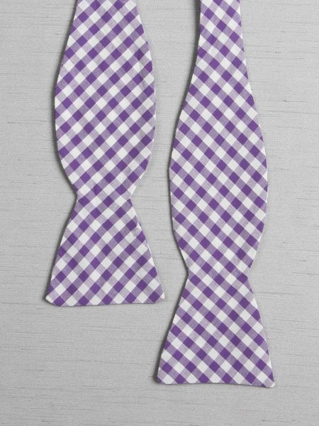 Gigham Bow Tie, Purple