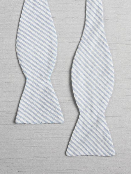 Seersucker Bow Tie, Lt. Blue