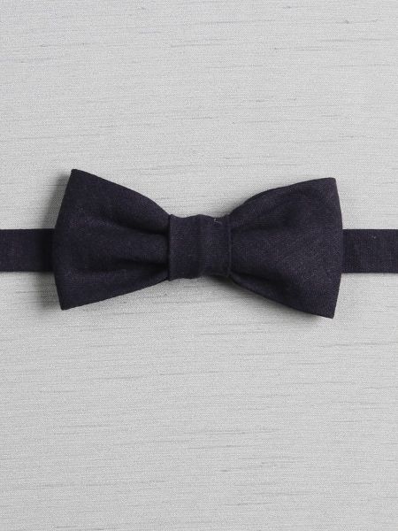 Linen Look Pre-Tied Bow Tie, navy