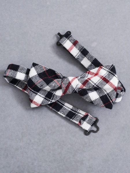 Plaid Pre-tied Bow Tie
