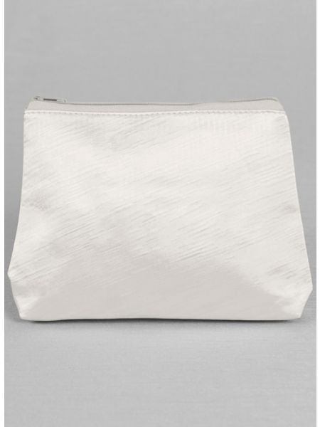 Novia Embroidered Cosmetic Bag-White