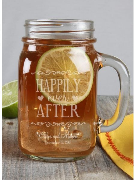 Happily Ever After Mason Jar