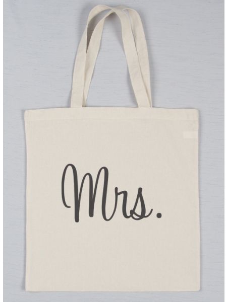 Mrs. Printed Tote Bag