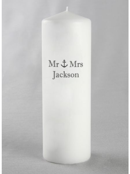 Mr. & Mrs Custom Pillar Candle