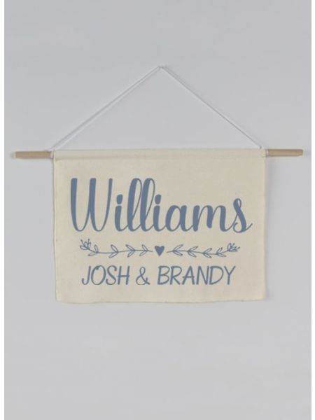 Last Name Canvas Sign