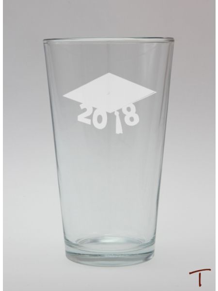 Graduation Cap Glass