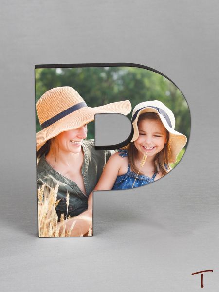Photo Collage Letter Frame - P