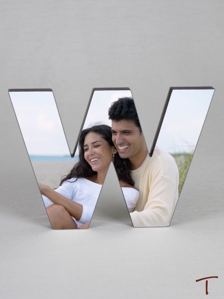 Photo Collage Letter Frame - W