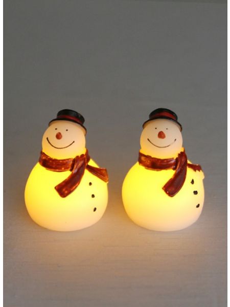 Mini Snowman LED Candles