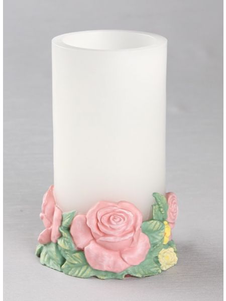 Floral Ring Base With LED Candle
