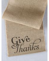 Give Thanks Printed Table Runner