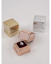 Metallic Electroplate Ring Box