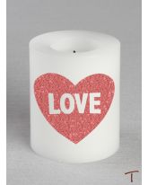 Tenereze Exclusive | Glitter Heart LED Candle