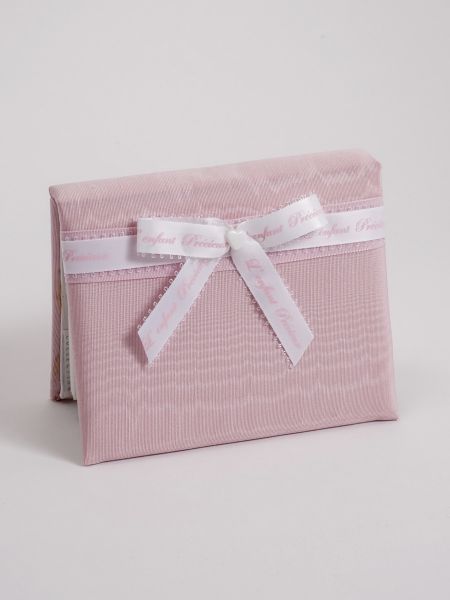 Baby 4x6 Pink Moire Album w/Bow
