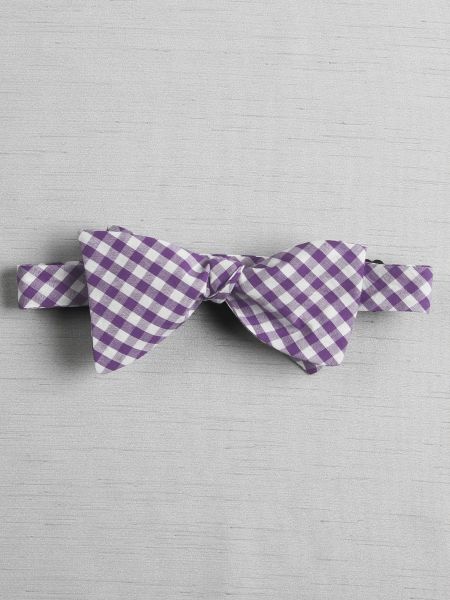 Gigham Bow Tie, Purple