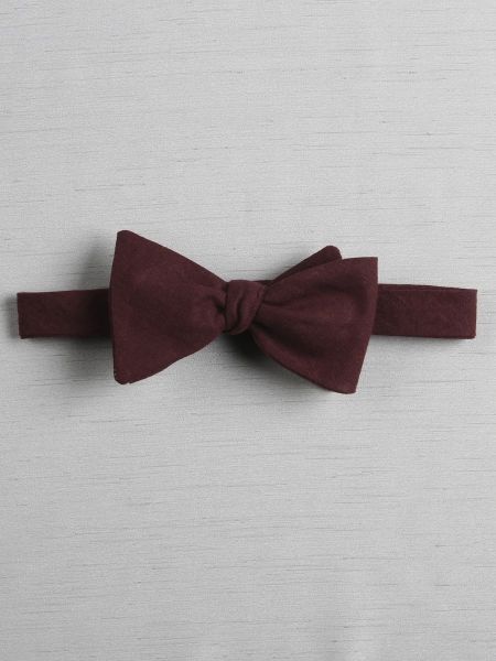 Linen Bow Tie, Maroon