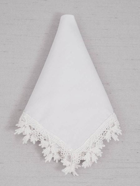 Edwardian Lace White Handkerchief