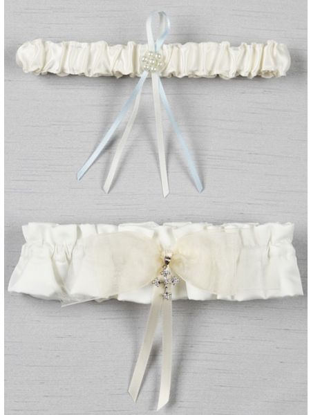 Grace Collection Garter Set-Ivory