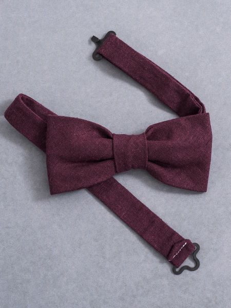 Linen Look Pre-tied Bow Tie