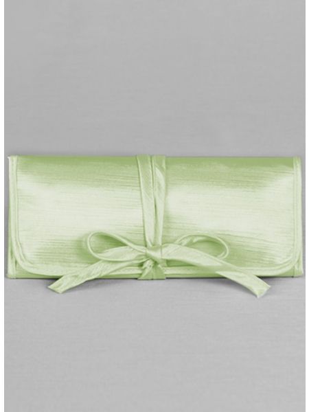 Novia Embroidered Jewelry Roll-Green