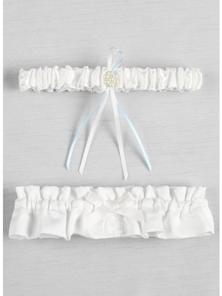 Personalized Garter Set-White