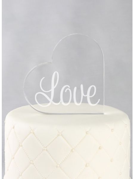 LOVE Acrylic Cake Top