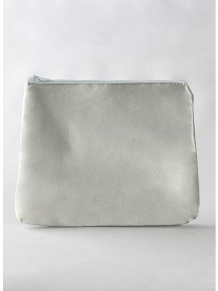 Novia Embroidered Cosmetic Bag-Silver