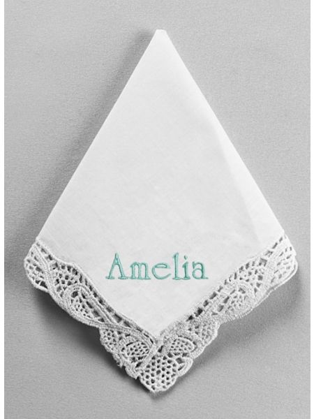Embroidered Venise Handkerchief
