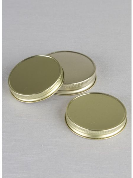 Cylinder Jar Lids 3pk, Gold