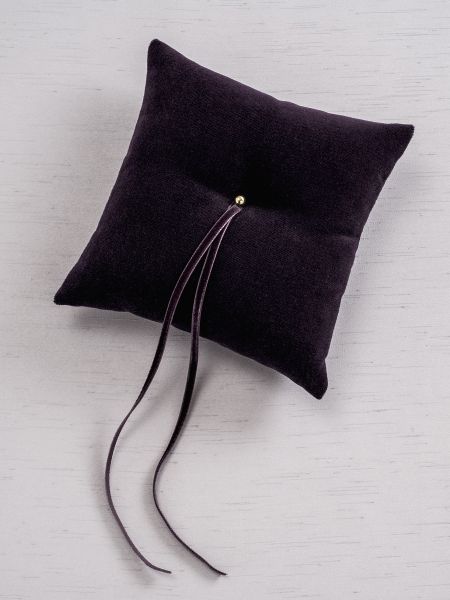 Velvet Ring Pillow - Eggplant