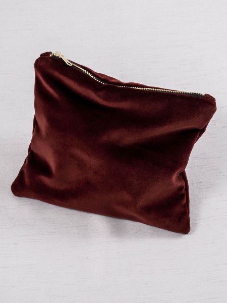 Velvet Cosmetic Bag-Brick