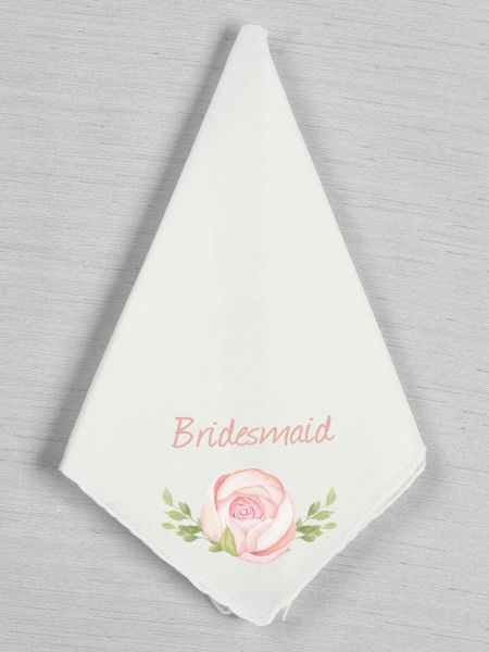 Wedding Party Rose Handkerchief 