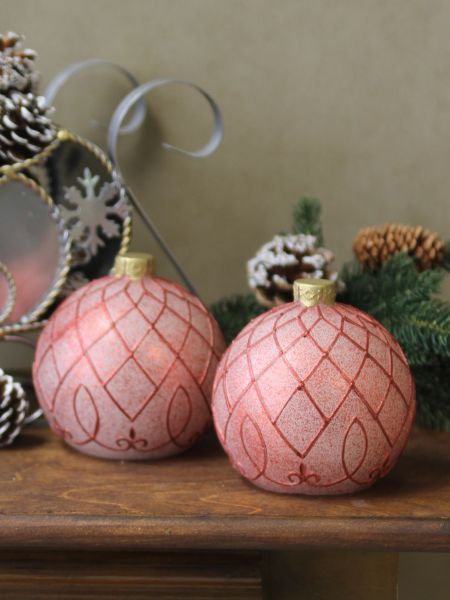 Red Ornament LED Candles